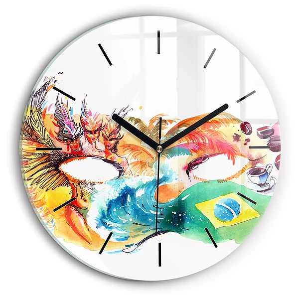 Wanduhr rund mit motiv Kultur - Flagge von Brasilien