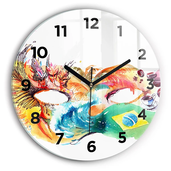 Wanduhr rund mit motiv Kultur - Flagge von Brasilien