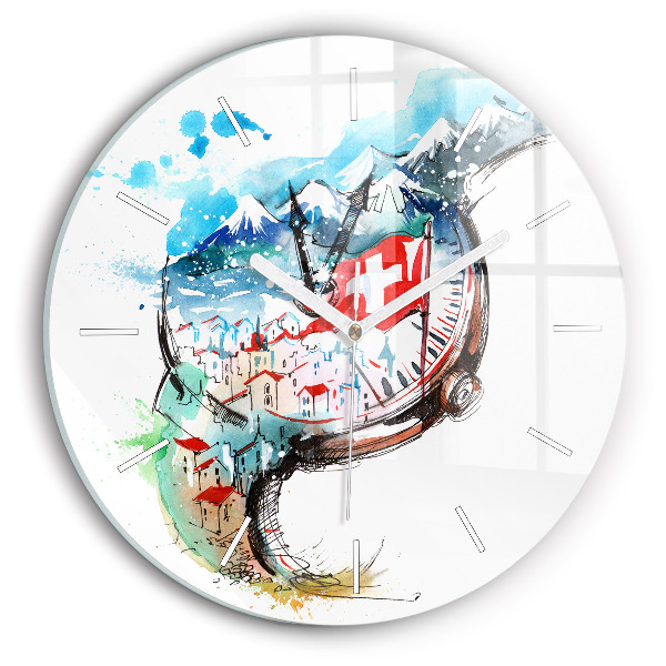 Wanduhr rund Schweizer Uhr