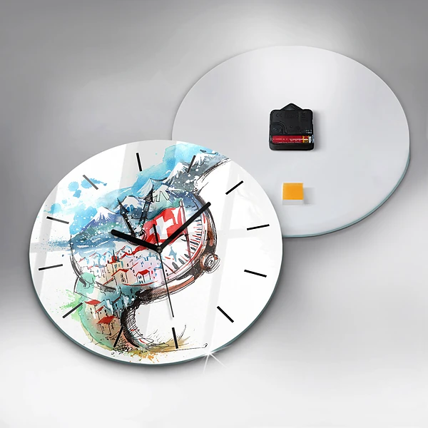 Wanduhr rund Schweizer Uhr