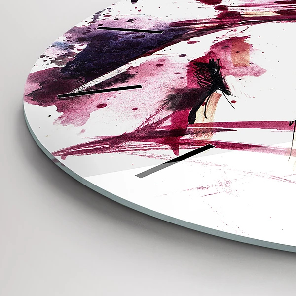 Wanduhr rund mit motiv Abstraktes Liebespaar