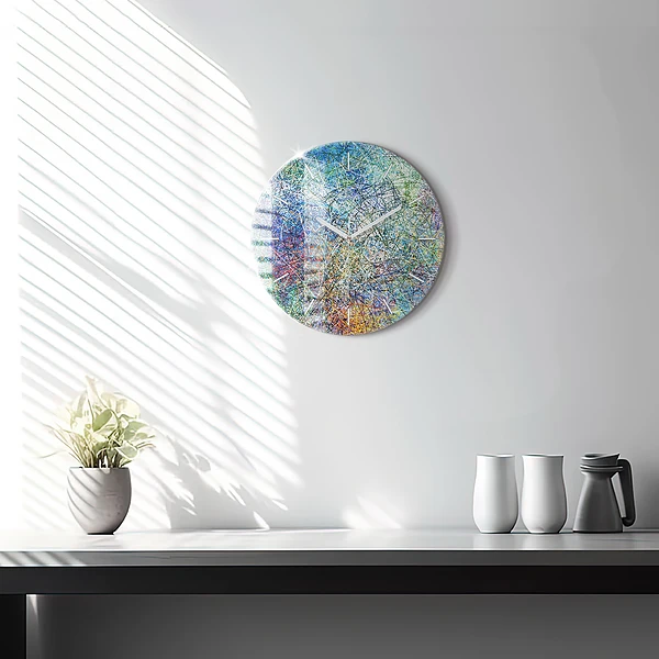 Wanduhr glas rund Abstrakt - Emotionen