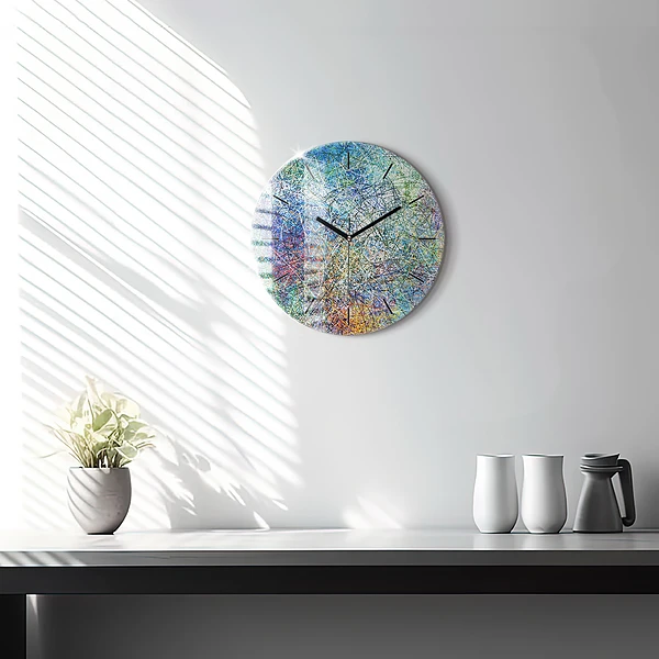 Wanduhr glas rund Abstrakt - Emotionen