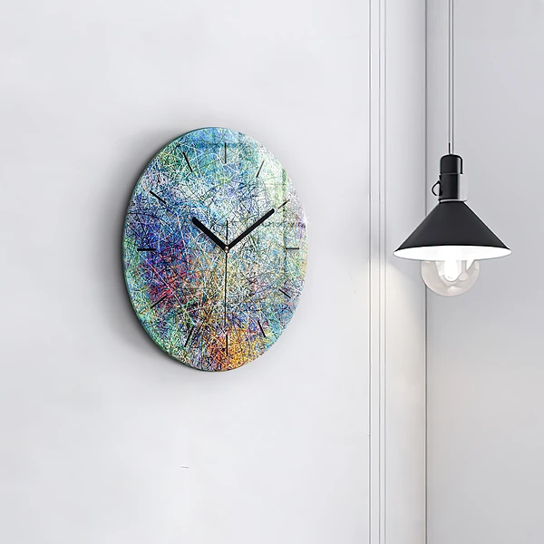 Wanduhr glas rund Abstrakt - Emotionen