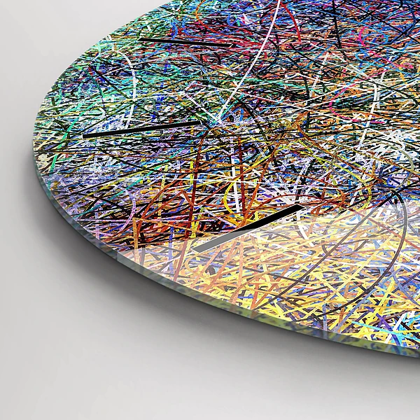 Wanduhr glas rund Abstrakt - Emotionen
