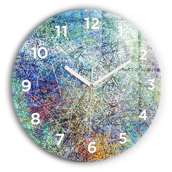 Wanduhr glas rund Abstrakt - Emotionen