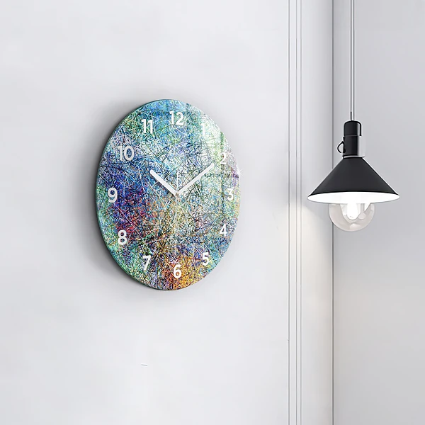 Wanduhr glas rund Abstrakt - Emotionen