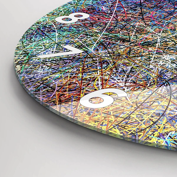 Wanduhr glas rund Abstrakt - Emotionen