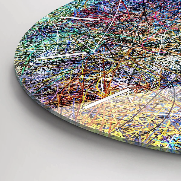 Wanduhr glas rund Abstrakt - Emotionen