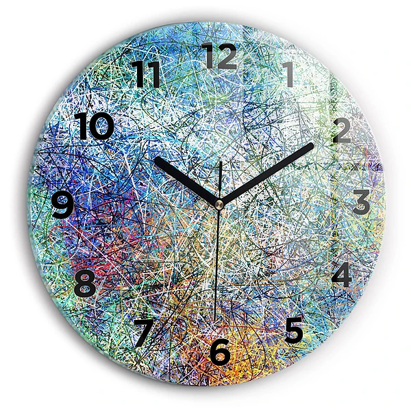 Wanduhr glas rund Abstrakt - Emotionen