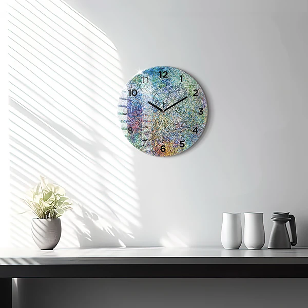 Wanduhr glas rund Abstrakt - Emotionen