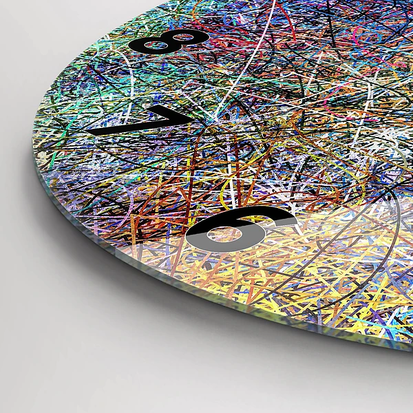 Wanduhr glas rund Abstrakt - Emotionen
