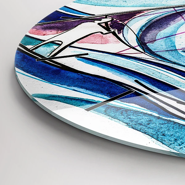Wanduhr rund Surfbrett