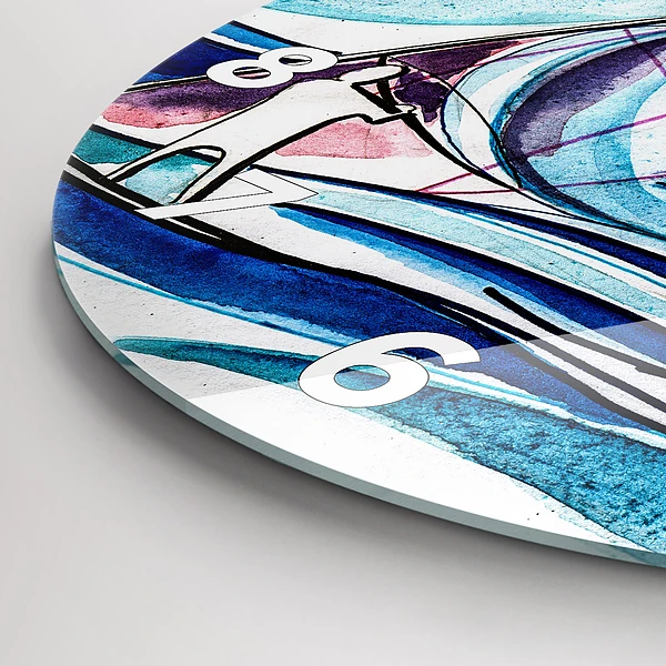 Wanduhr rund Surfbrett