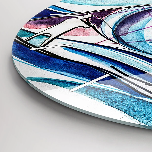 Wanduhr rund Surfbrett