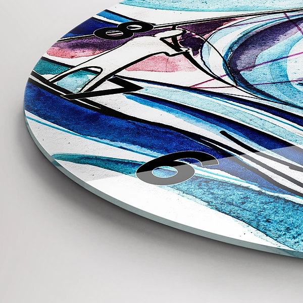 Wanduhr rund Surfbrett