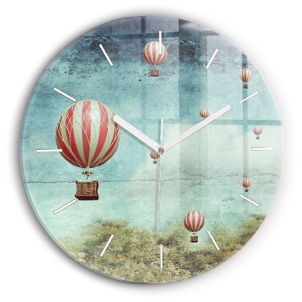 Wanduhr rund mit motiv Luftballons