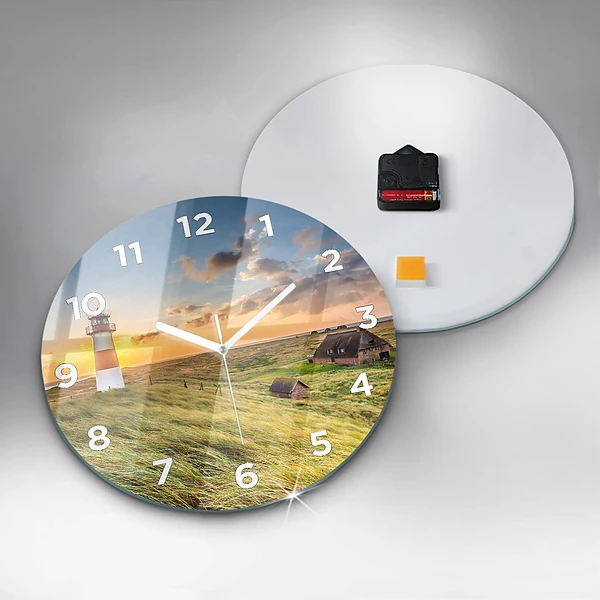 Wanduhr rund Leuchtturm