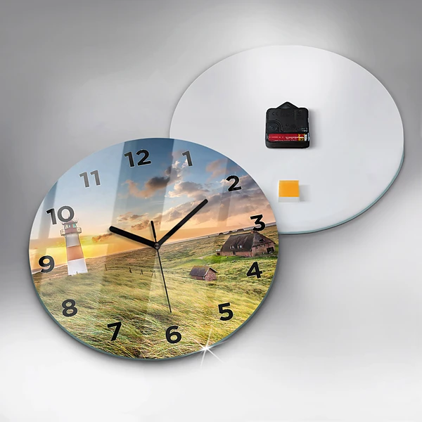 Wanduhr rund Leuchtturm