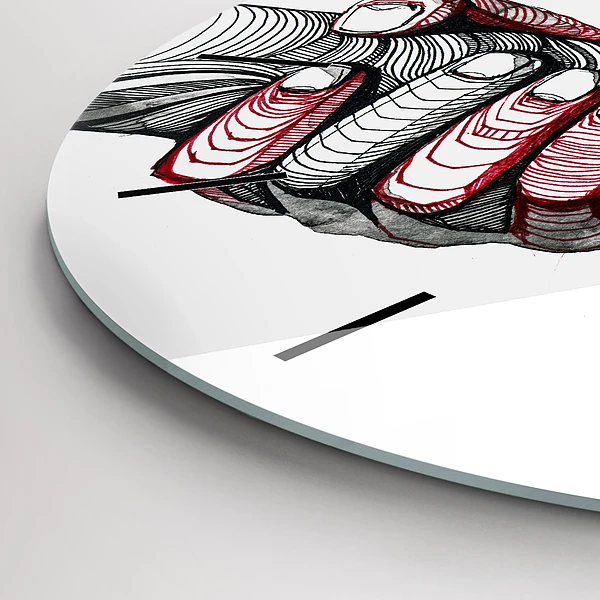 Wanduhr rund Händchenhalten