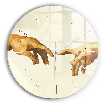 Wanduhr rund Erschaffung von Adam