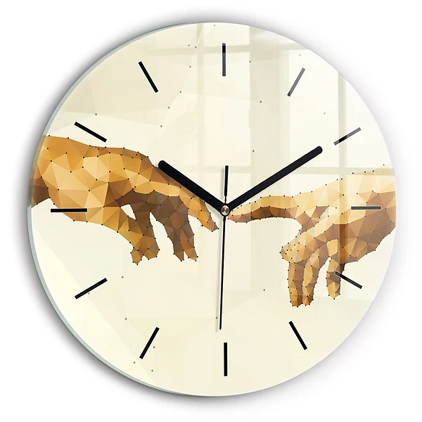Wanduhr rund Erschaffung von Adam