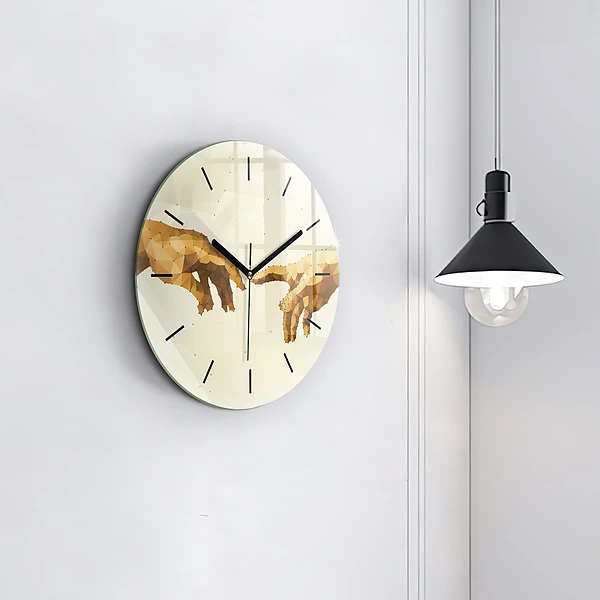 Wanduhr rund Erschaffung von Adam