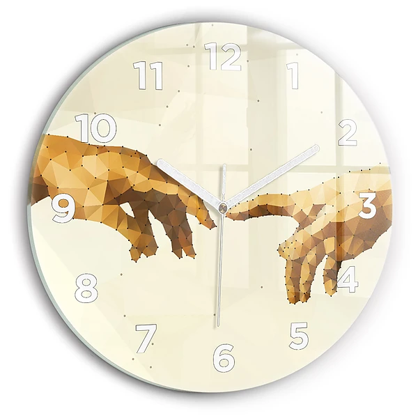 Wanduhr rund Erschaffung von Adam