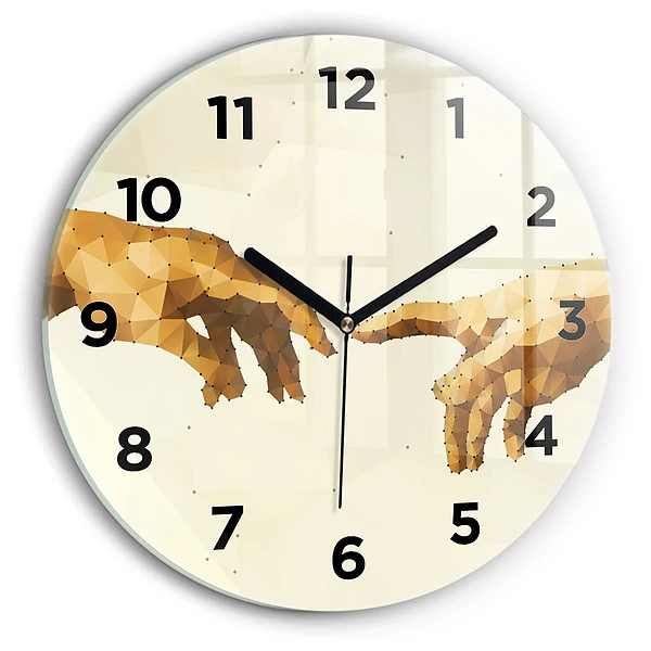 Wanduhr rund Erschaffung von Adam