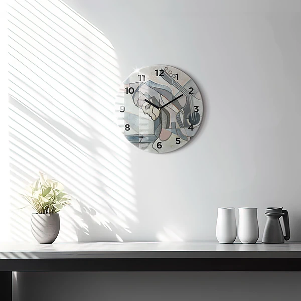 Wanduhr rund mit motiv Abstrakte Malerei