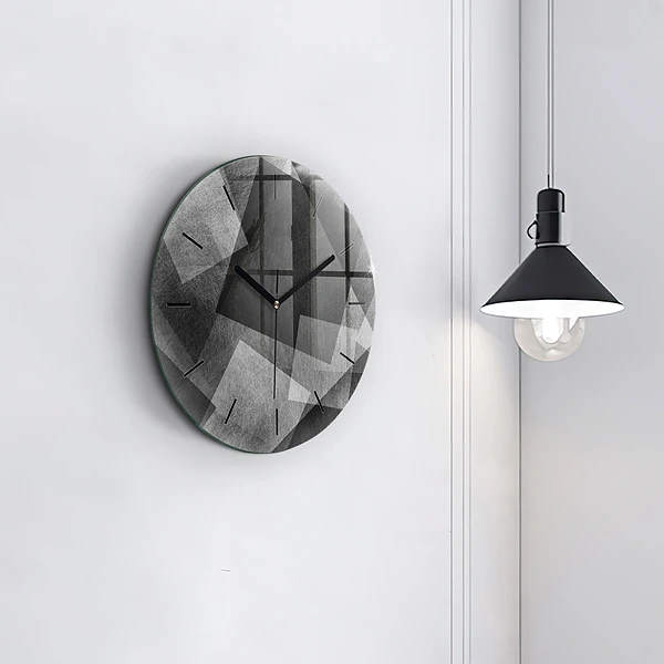 Wanduhr rund mit motiv Geometrische Abstraktion