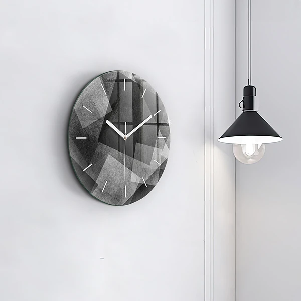Wanduhr rund mit motiv Geometrische Abstraktion