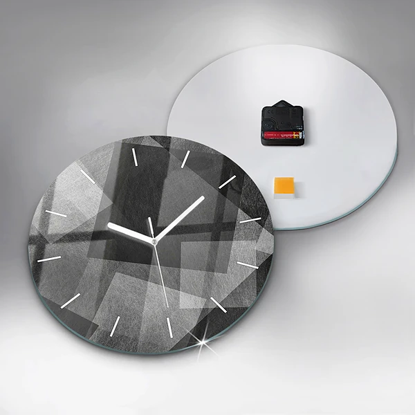 Wanduhr rund mit motiv Geometrische Abstraktion