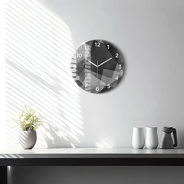 Wanduhr rund mit motiv Geometrische Abstraktion