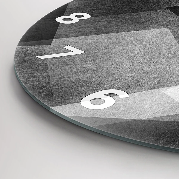 Wanduhr rund mit motiv Geometrische Abstraktion