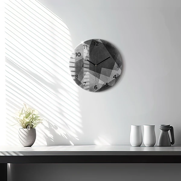 Wanduhr rund mit motiv Geometrische Abstraktion