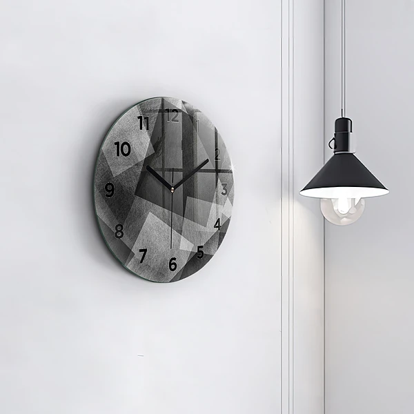 Wanduhr rund mit motiv Geometrische Abstraktion