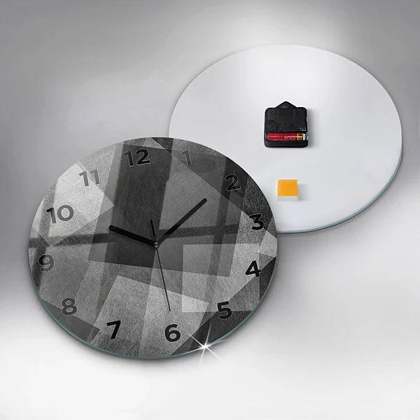 Wanduhr rund mit motiv Geometrische Abstraktion