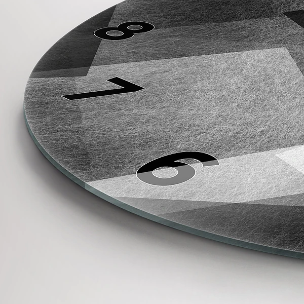 Wanduhr rund mit motiv Geometrische Abstraktion