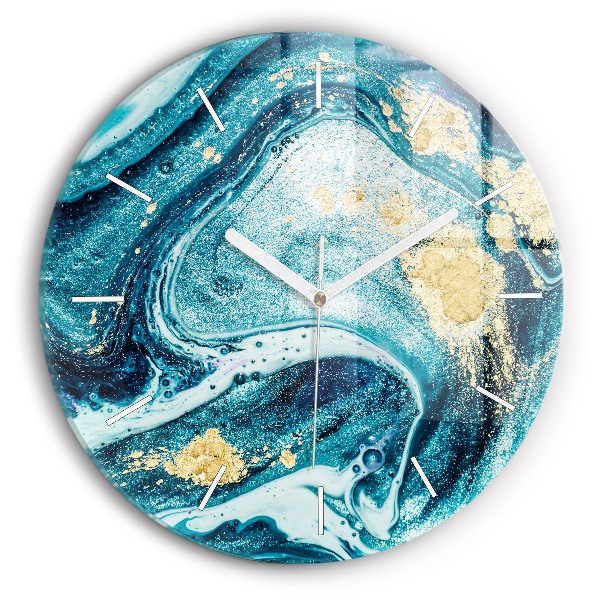 Wanduhr rund mit motiv Abstrakte Murmel