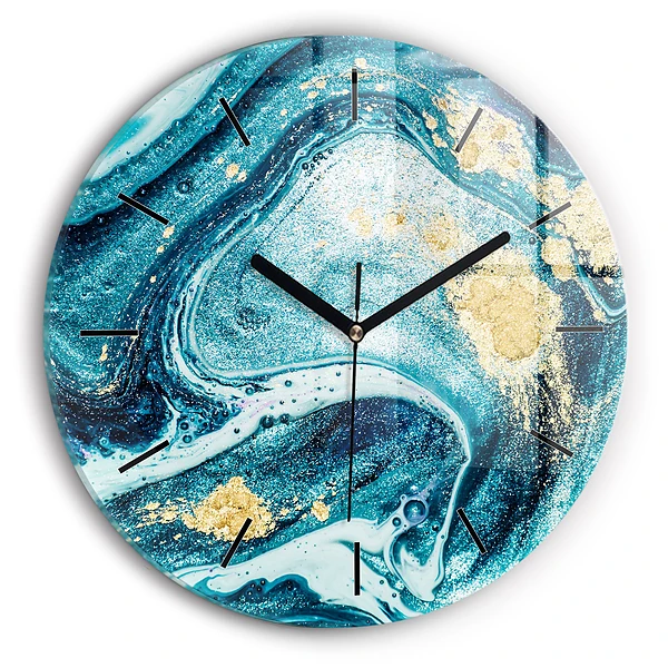 Wanduhr rund mit motiv Abstrakte Murmel