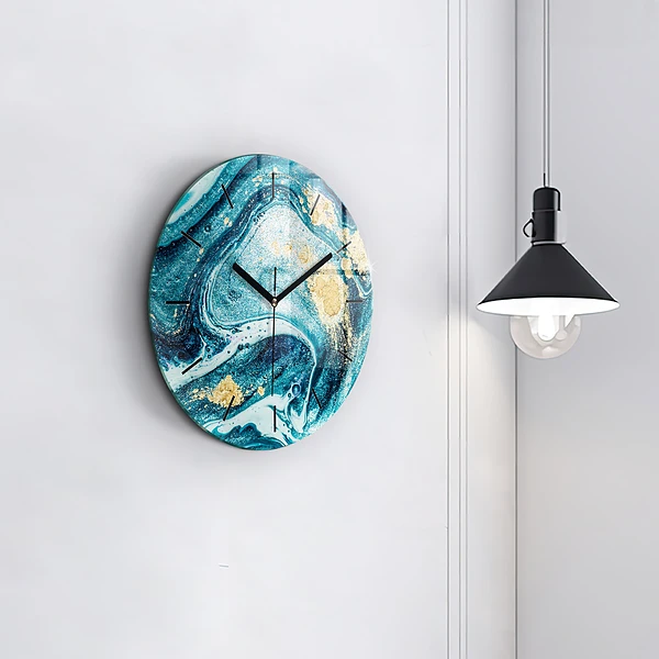 Wanduhr rund mit motiv Abstrakte Murmel