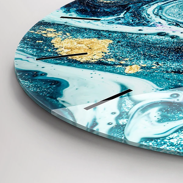 Wanduhr rund mit motiv Abstrakte Murmel