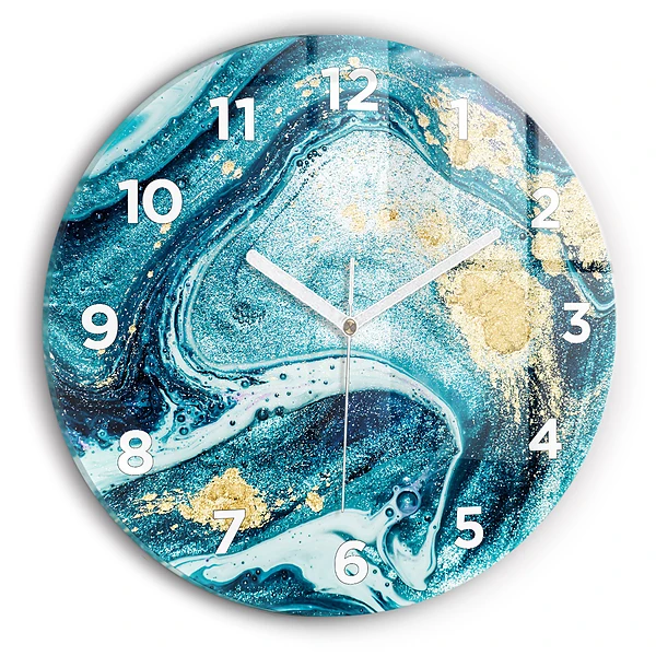Wanduhr rund mit motiv Abstrakte Murmel