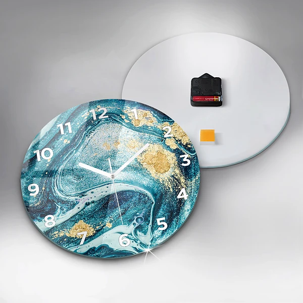 Wanduhr rund mit motiv Abstrakte Murmel