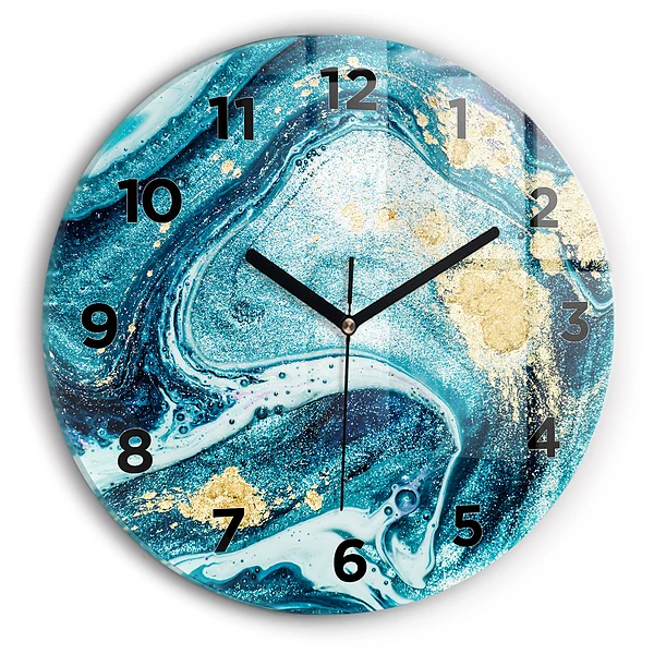 Wanduhr rund mit motiv Abstrakte Murmel