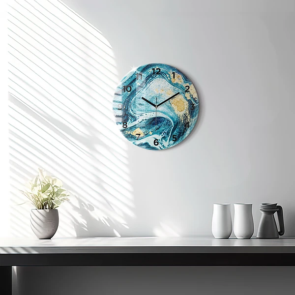 Wanduhr rund mit motiv Abstrakte Murmel