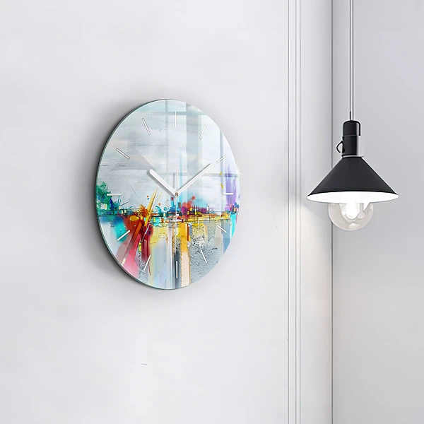Wanduhr rund Abstrakte Brücke