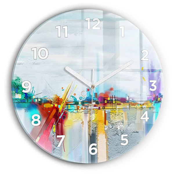 Wanduhr rund Abstrakte Brücke