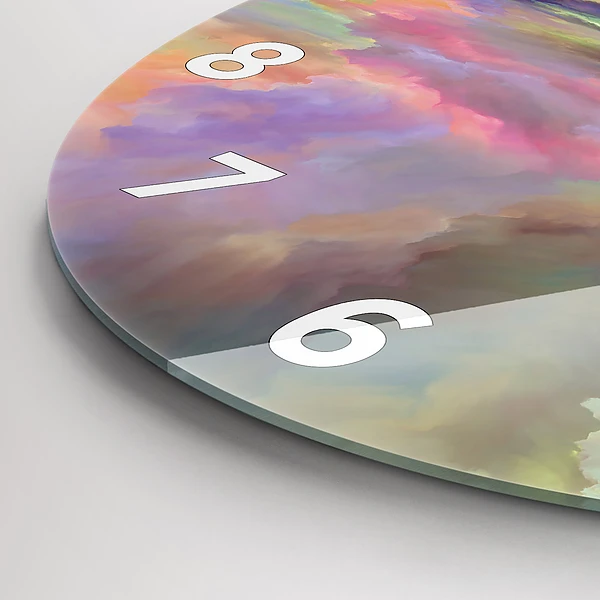 Wanduhr rund mit motiv Abstrakte Landschaft